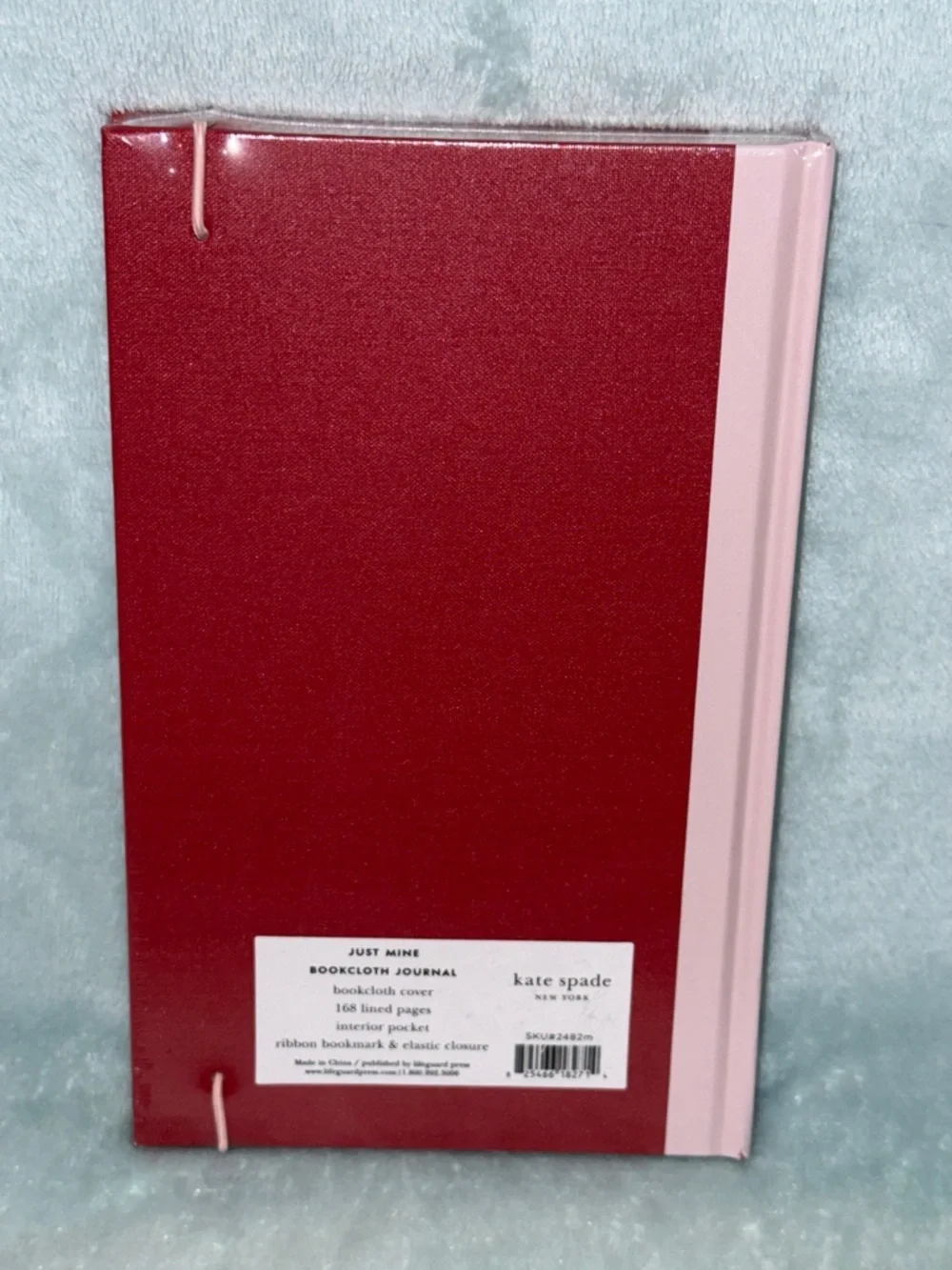 kate spade Red and Pink Hardcover Journal with 'm' Initial